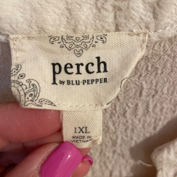 CRINKLE material short sleeve blouse size 1XL - Picture 8 of 9